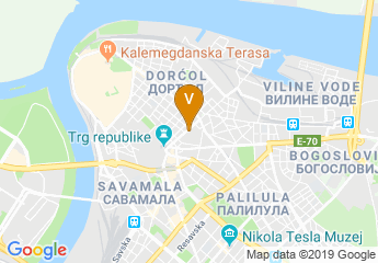 map of Hotel Zira, Belgrade