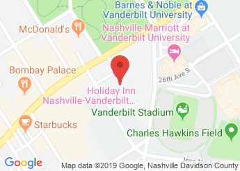 map of Holiday Inn Nashville-Vanderbilt (Dwtn)