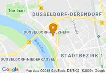 map of Radisson Blu Scandinavia Hotel, Dusseldorf