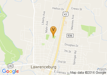 map of Lawrenceburg Rotary Park