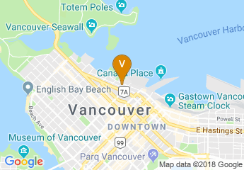 map of Vancouver Harbourside Hotel