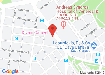map of Divani Caravel Hotel
