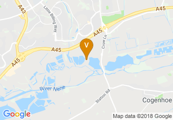 map of Billing Aquadrome Camp Site