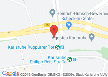 map of ACHAT Plaza Karlsruhe