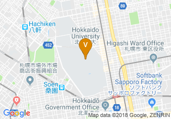 map of Hokkaido University Conference Hall, Sapporo, Japan