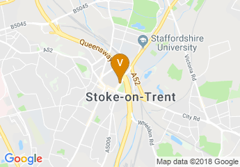 map of Stoke Town Hall