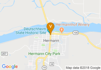 map of Hermann Wine Trail