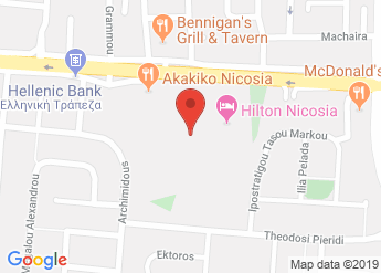 map of Hilton Nicosia