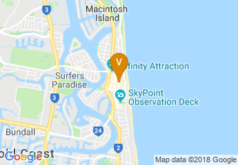 map of Hilton Surfers Paradise Hotel & Residences