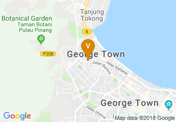 map of Georgetown City Hotel, Penang