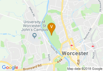 map of Worcester Racecourse