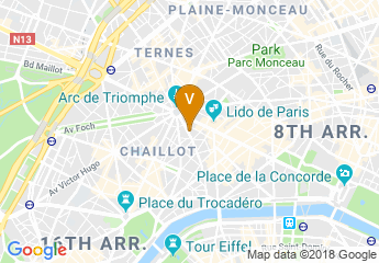 map of Radisson Blu Hotel, Champs Elysees Paris