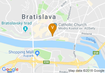 map of Comenius University in Bratislava
