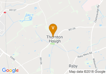 map of Thornton Hough Village Hall