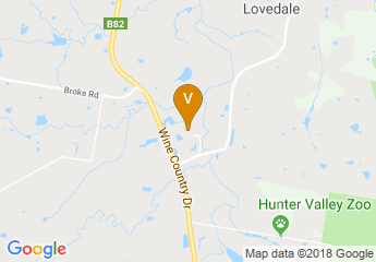 map of Crowne Plaza Hunter Valley