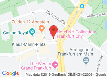 map of Hotel NH Collection Frankfurt City