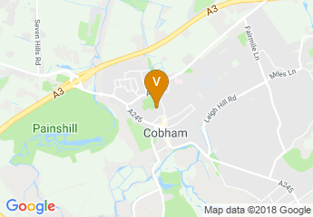 map of Cobham Village Hall