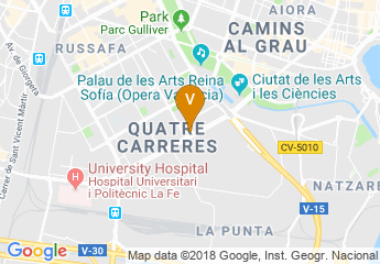 map of Holiday Inn Express Valencia-Ciudad las Ciencias