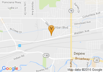 map of Polish Falcons of Depew
