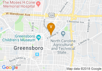map of Greensboro Farmers Curb Market