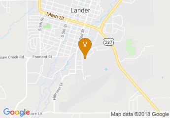 map of Lander Community and Convention Center