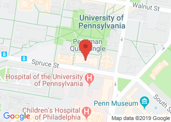 map of Perelman Quadrangle at Penn