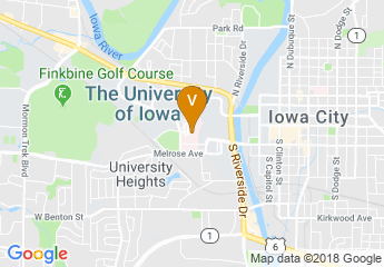 map of University of Iowa Hospitals and Clinics