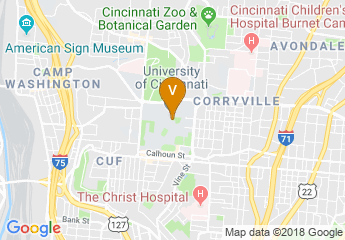 map of University of Cincinnati