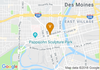 map of Des Moines Marriott Downtown
