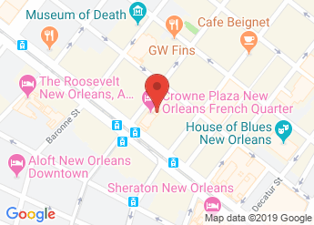 map of Crowne Plaza New Orleans French Quarter