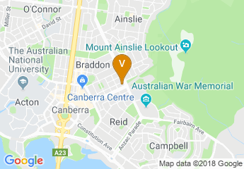 map of Mercure Canberra