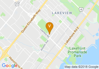 map of Cawthra Park Secondary School