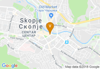 map of Holiday Inn Skopje