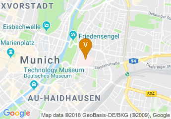 map of Klinikum rechts der isar of the Technical University of Munich