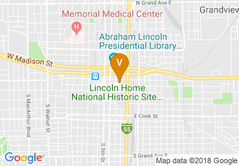 map of President Abraham Lincoln Springfield - a DoubleTree by Hilton Hotel
