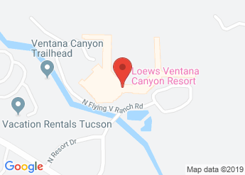 map of Loews Ventana Canyon Resort