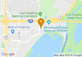 map of Crowne Plaza Aire MSP Airport - Mall of America