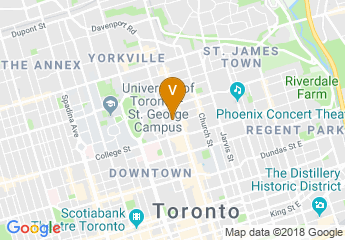 map of Toronto Central Grosvenor St. YMCA Centre