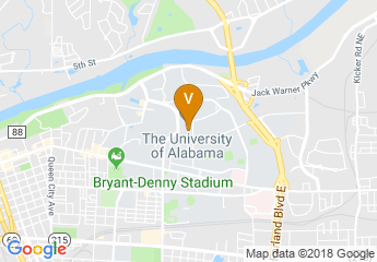 map of The University of Alabama
