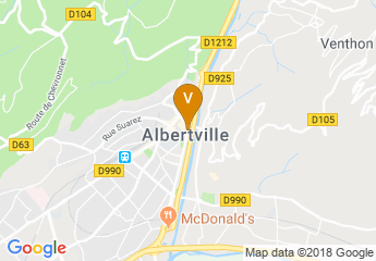 map of Halle Olympique Albertville