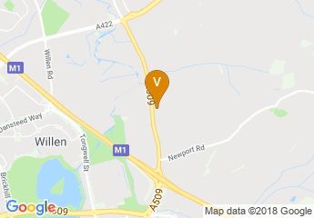 map of Holiday Inn Milton Keynes East M1, Jct.14