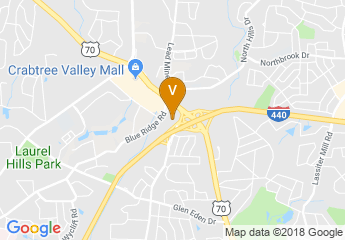 map of Hilton Garden Inn Raleigh / Crabtree Valley