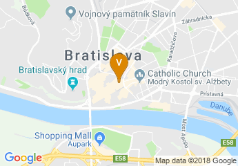 map of City Theater P. O. Hviezdoslava