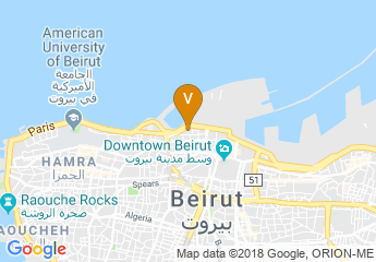 map of Four Seasons Hotel Beirut