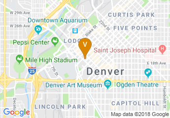 map of the Curtis Denver - a DoubleTree by Hilton Hotel