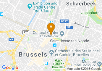 map of Hilton Brussels City