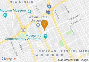 map of Michigan Science Center