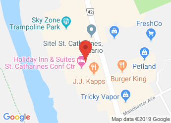 map of Holiday Inn St. Catharines Conf Ctr