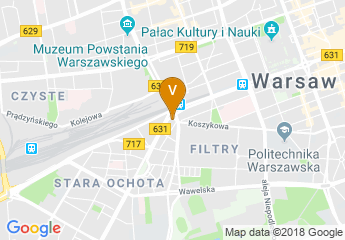 map of Radisson Blu Sobieski Hotel, Warsaw