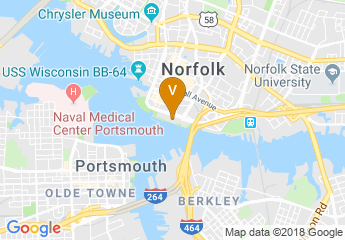 map of Sheraton Norfolk Waterside Hotel